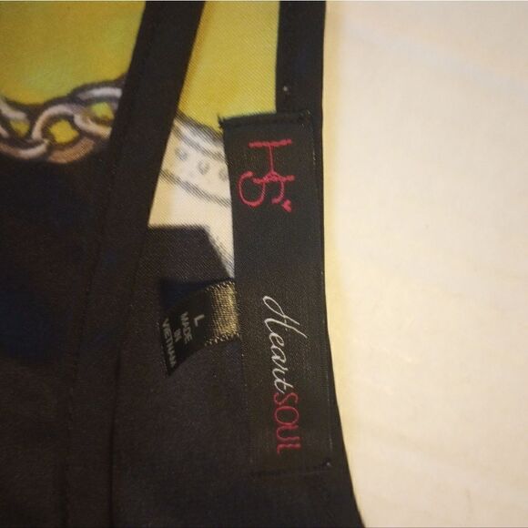 Animal & damask print batwing blouse with braided straps & elastic waist - Picture 5 of 9